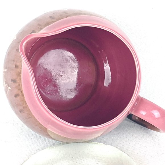 Vintage Pink & Brown 24 oz Pitcher or Large Creamer - Picture 5 of 8